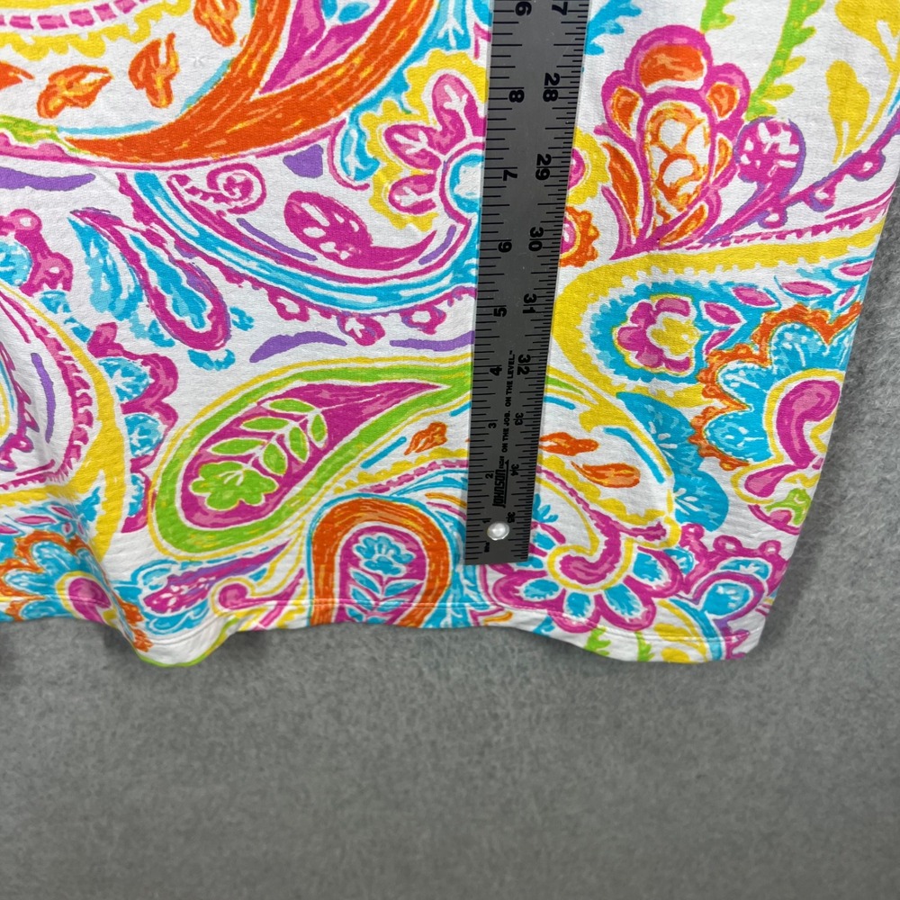 IBKUL Paisley Long Sleeve Dress Womens L Multi Color UV 50 Cooling Mesh EUC - Picture 8 of 9